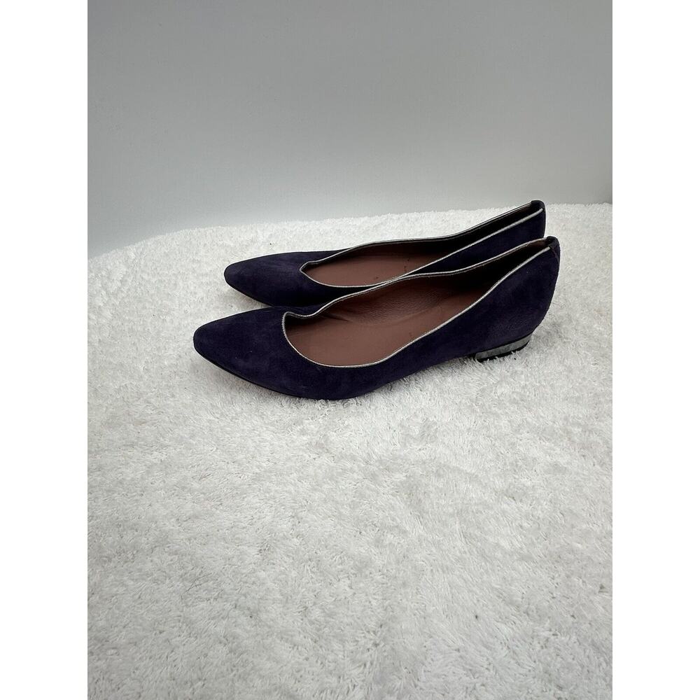 Summit by White Mountain Women Flats Purple Pointed Suede US 8 EU 39 Italy